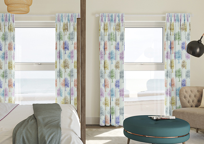 Vintage Tree Velvet, Multi - Made to Measure Curtains - Image 3